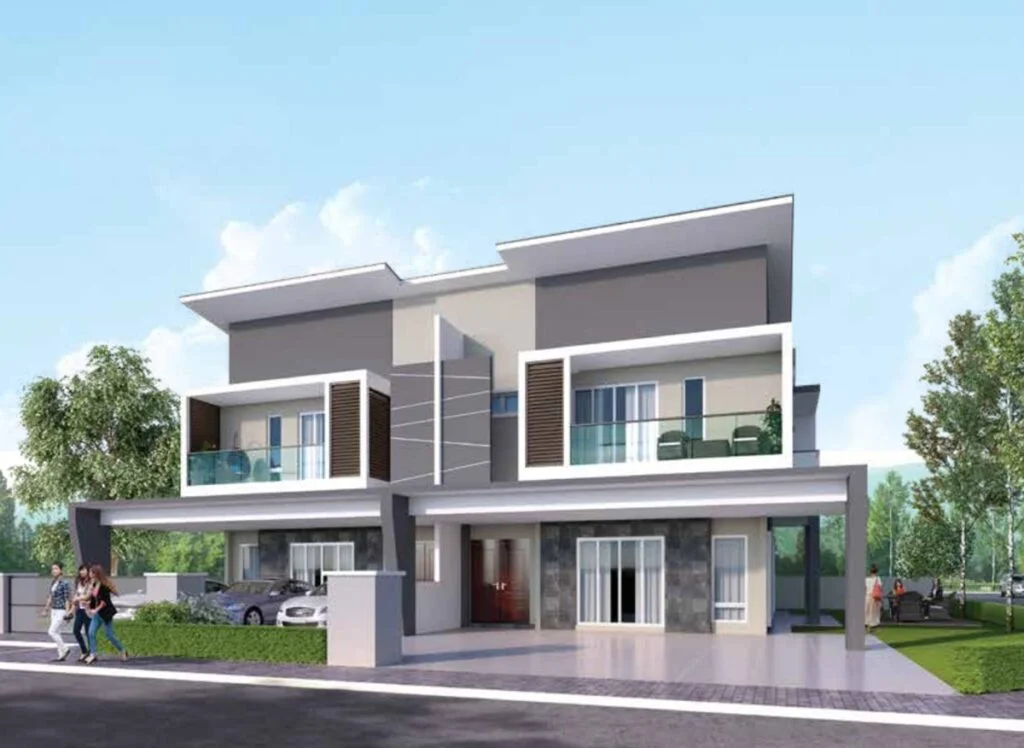 Taman Lapangan Harmoni Phase 4 semi-detached home exterior render, Ipoh